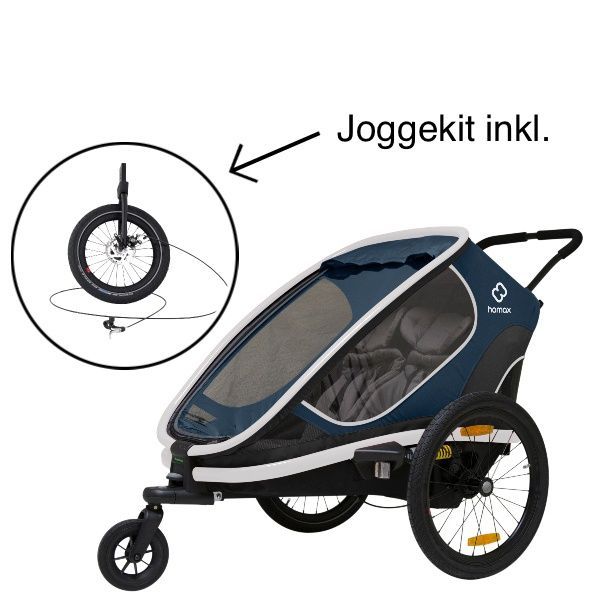 Hamax, Multisportsvogn, Outback, 2 Seter, inkl. Joggekit - Navy