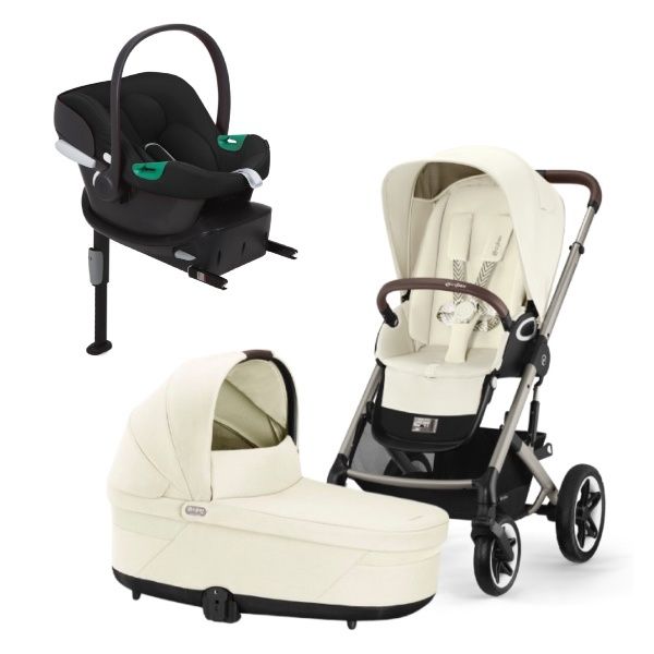 Cybex, Travelsystem 4i1, Talos S Lux Duo inkl. Aton B2 & Base One - Seashell Beige