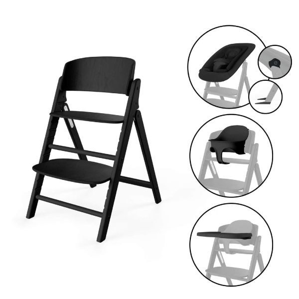 Cybex, Spisestol, Click & Fold 4i1 - Stunning Black